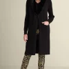 Amalie Faux Fur Collar Ribbed Cardigan<Soft Surroundings New