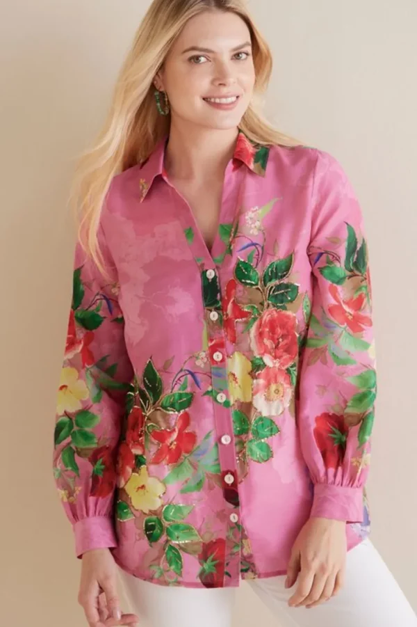 Danica Embellished Shirt<Soft Surroundings Outlet