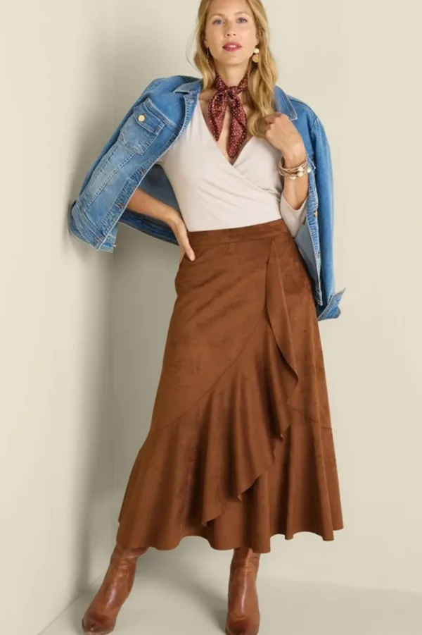 Faux Suede Skirt<Soft Surroundings Best