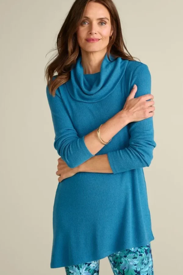 Kayla Rib Knit Cowl Neck Tunic<Soft Surroundings New
