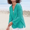 Kemia Gauze Hoodie<Soft Surroundings Fashion