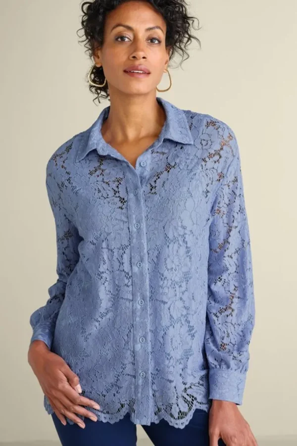 Lisa Lace Button Front<Soft Surroundings Hot