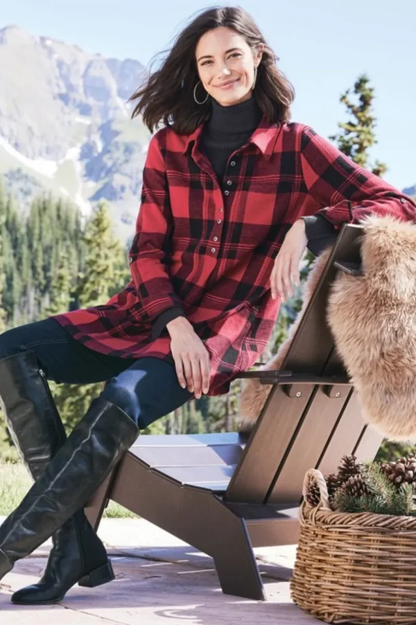 Mad About Plaid Top<Soft Surroundings Outlet