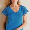 Nikita Lace Sleeve Tee<Soft Surroundings Online