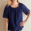 Rahma Eyelet Trimmed Tee<Soft Surroundings Online