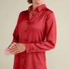 Satin Boyfriend Shirt<Soft Surroundings Hot