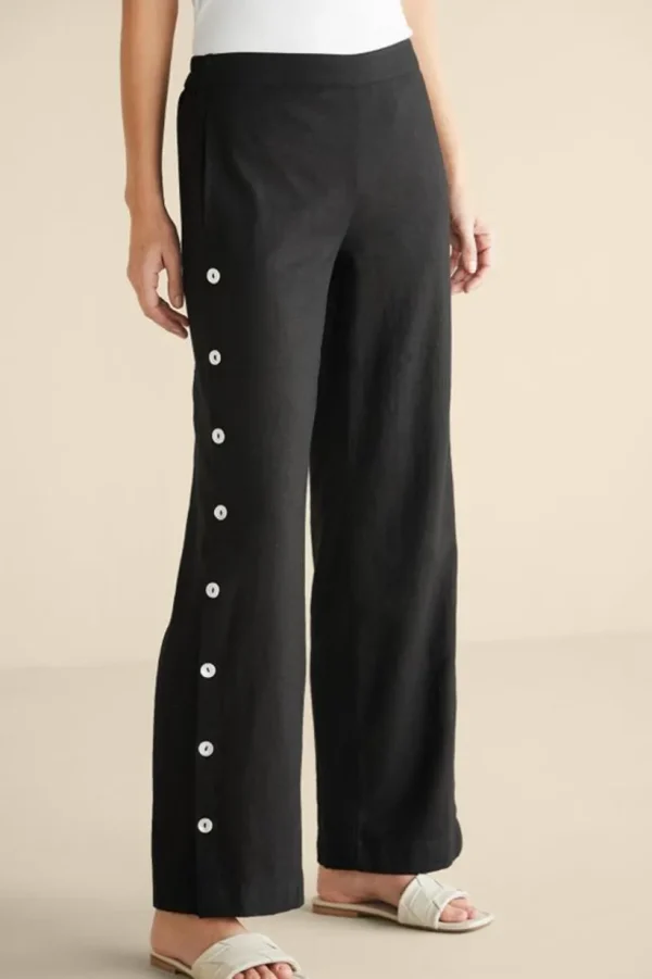 Sonoma Linen Blend Wide Leg Pants<Soft Surroundings Fashion