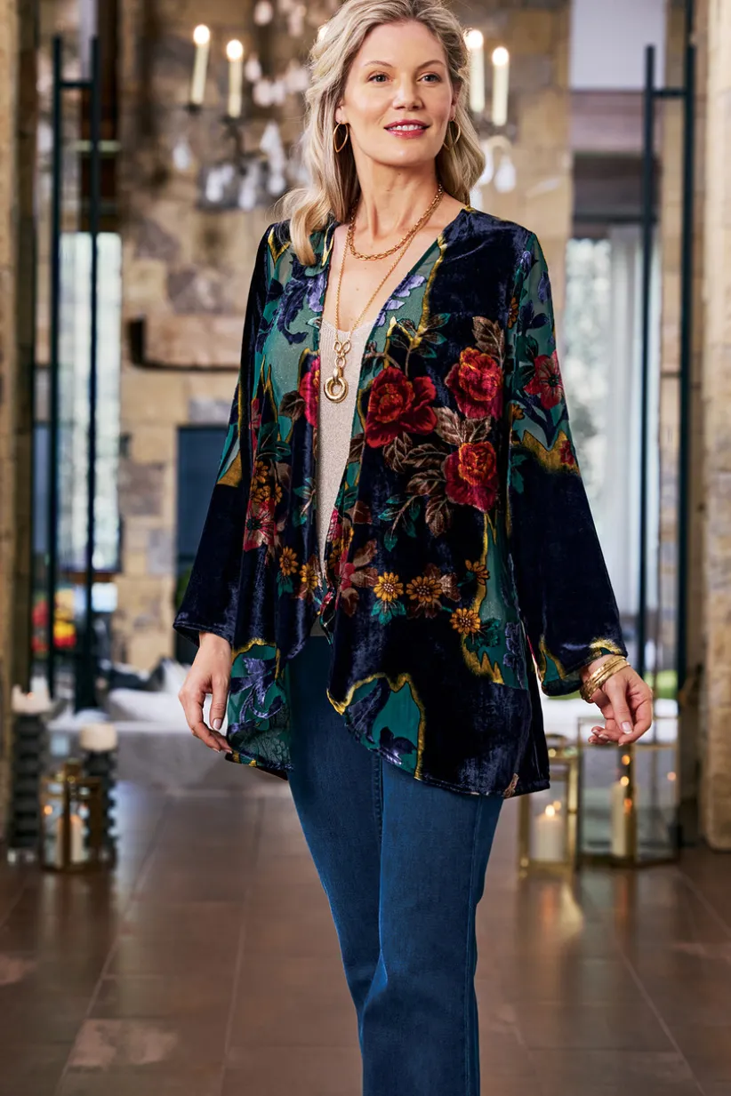 Aaliyah Floral Velvet Topper<Soft Surroundings Outlet