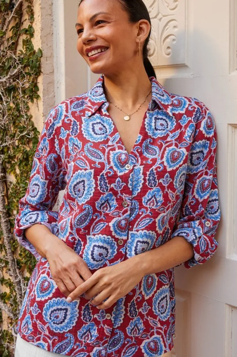 Addison Gauze Big Shirt<Soft Surroundings Fashion