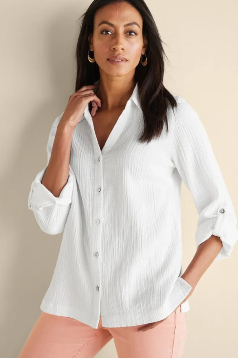 Addison Gauze Big Shirt<Soft Surroundings Fashion