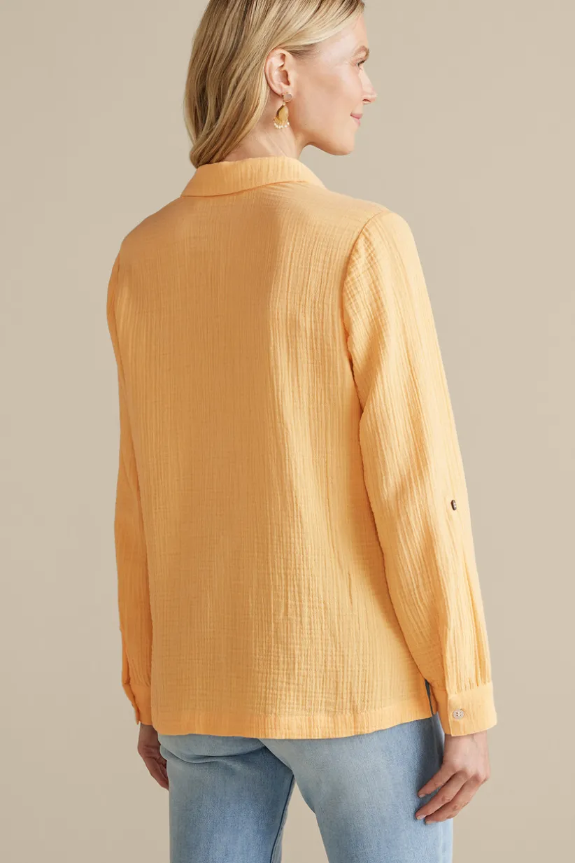 Addison Gauze Big Shirt<Soft Surroundings Fashion