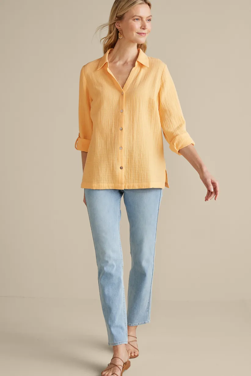 Addison Gauze Big Shirt<Soft Surroundings Fashion