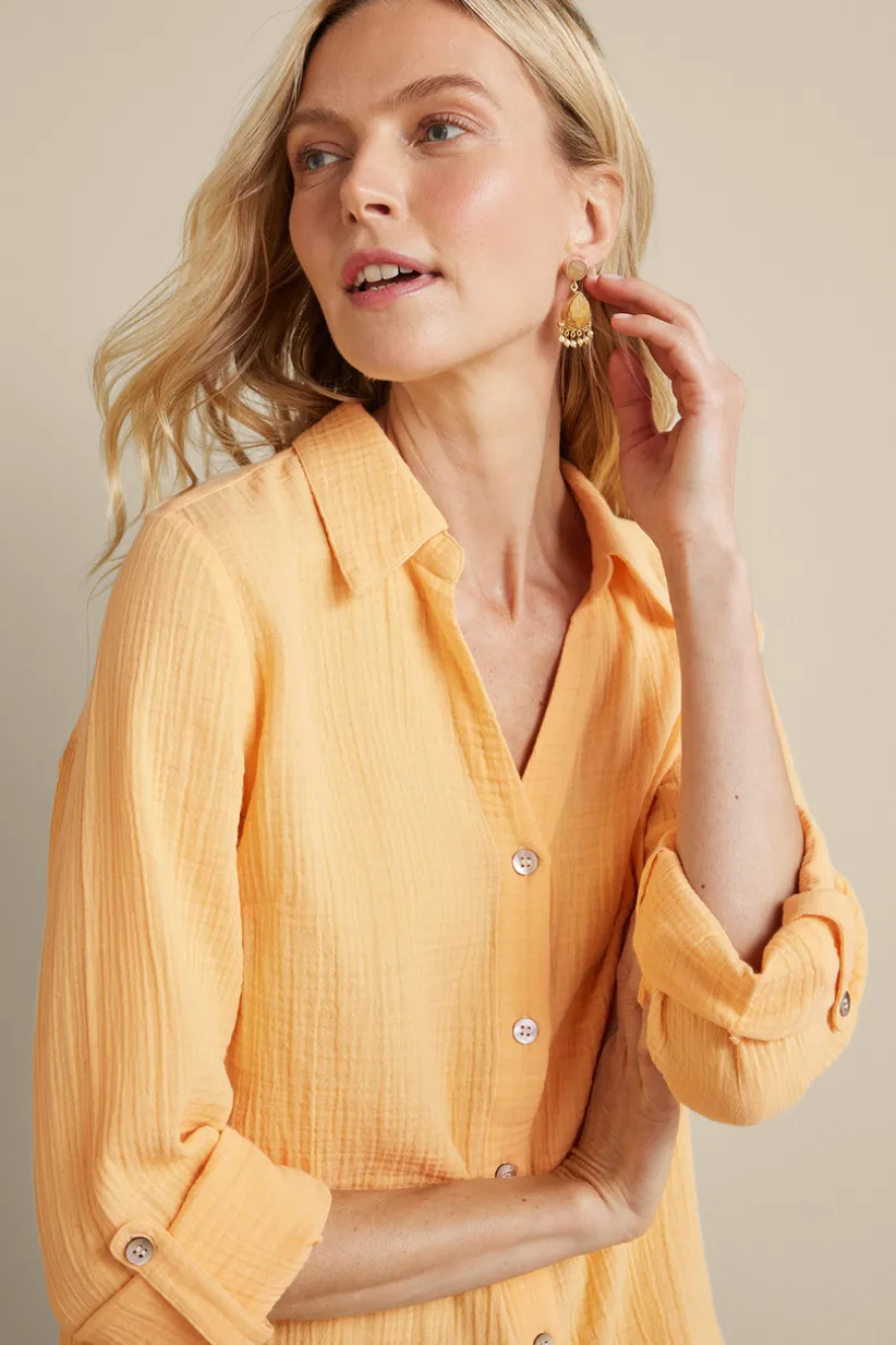 Addison Gauze Big Shirt<Soft Surroundings Fashion