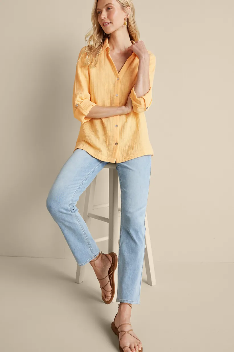 Addison Gauze Big Shirt<Soft Surroundings Fashion