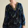 Adrienne Embroidered Velvet Tunic<Soft Surroundings Hot