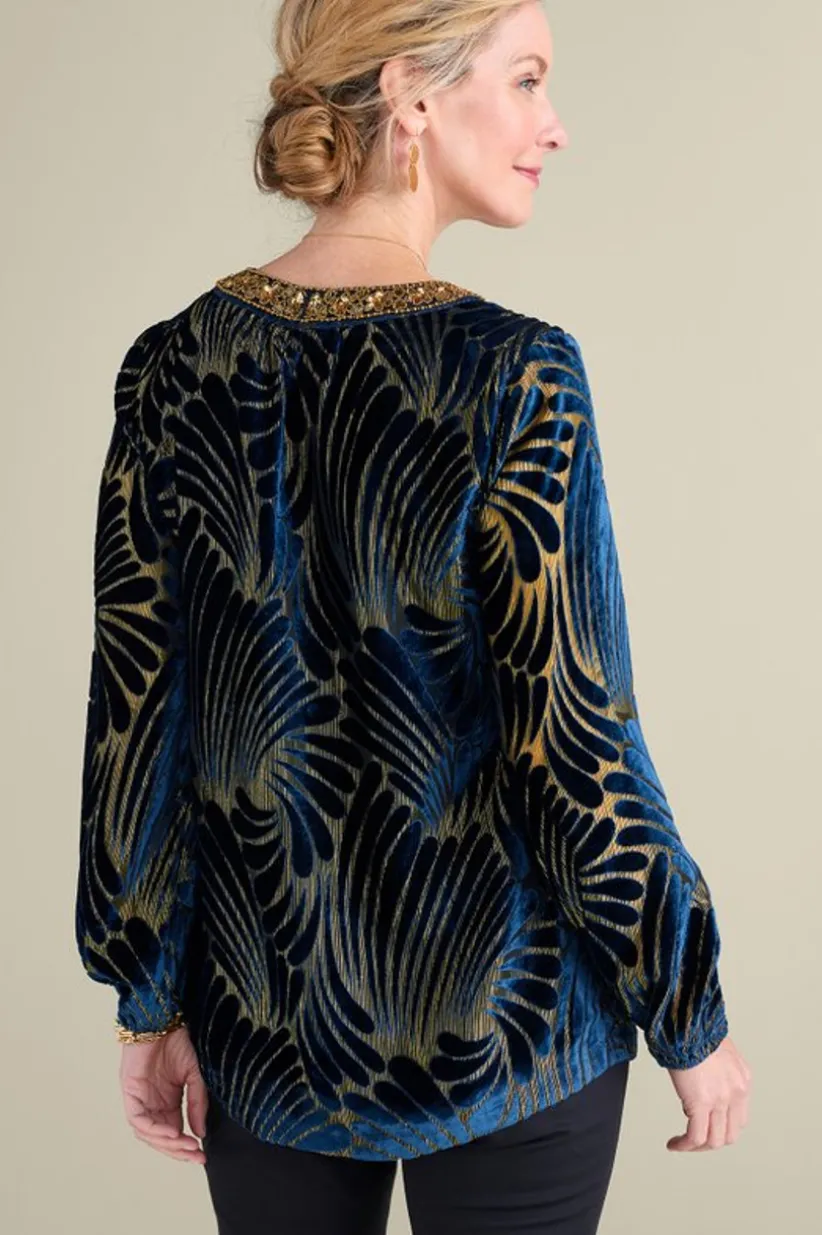 Adrienne Embroidered Velvet Tunic<Soft Surroundings Hot
