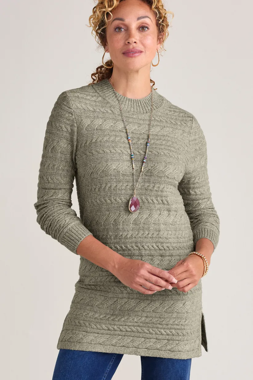 Alena Cable Sweater Tunic<Soft Surroundings Sale