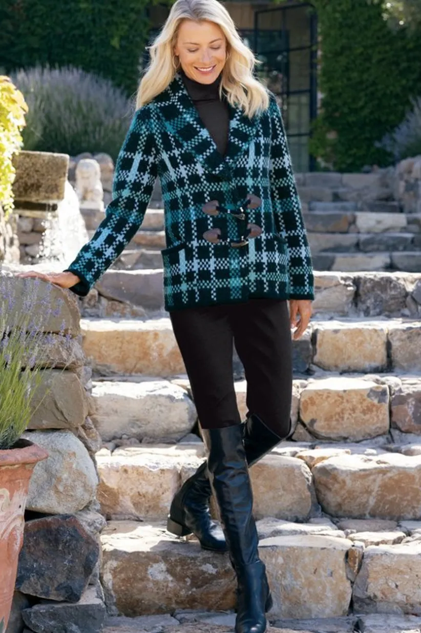 Alpine Plaid Sweater Coat<Soft Surroundings Discount