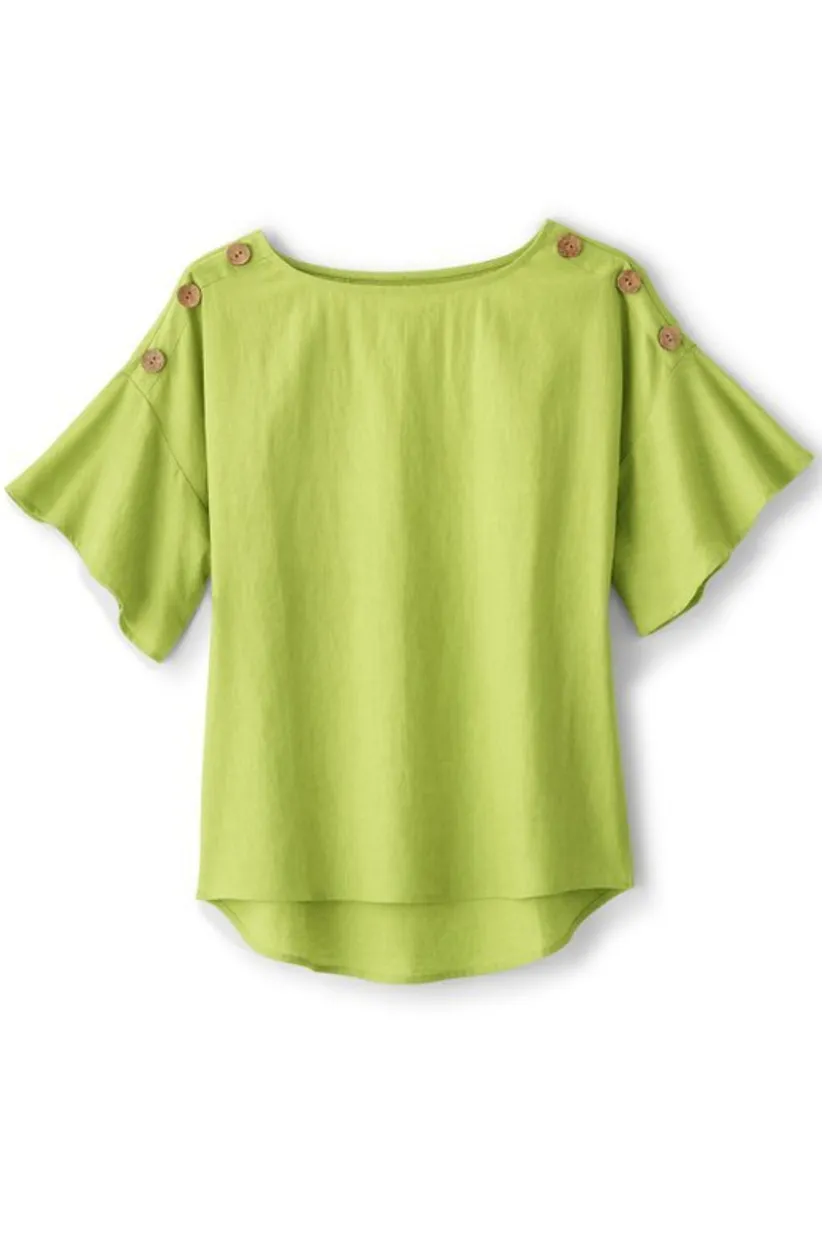 Andrea Linen Blend Pullover<Soft Surroundings Hot