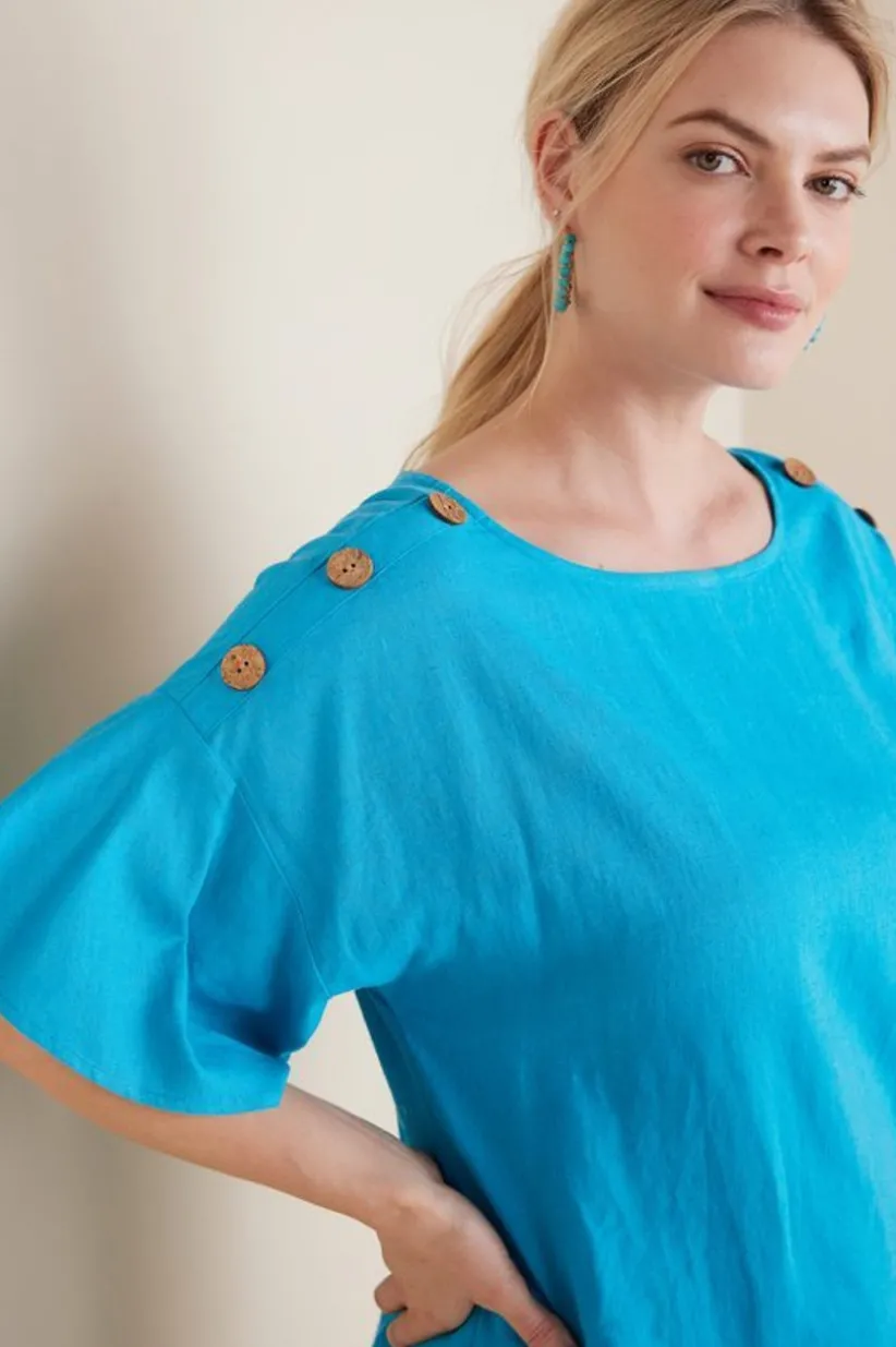 Andrea Linen Blend Pullover<Soft Surroundings Hot