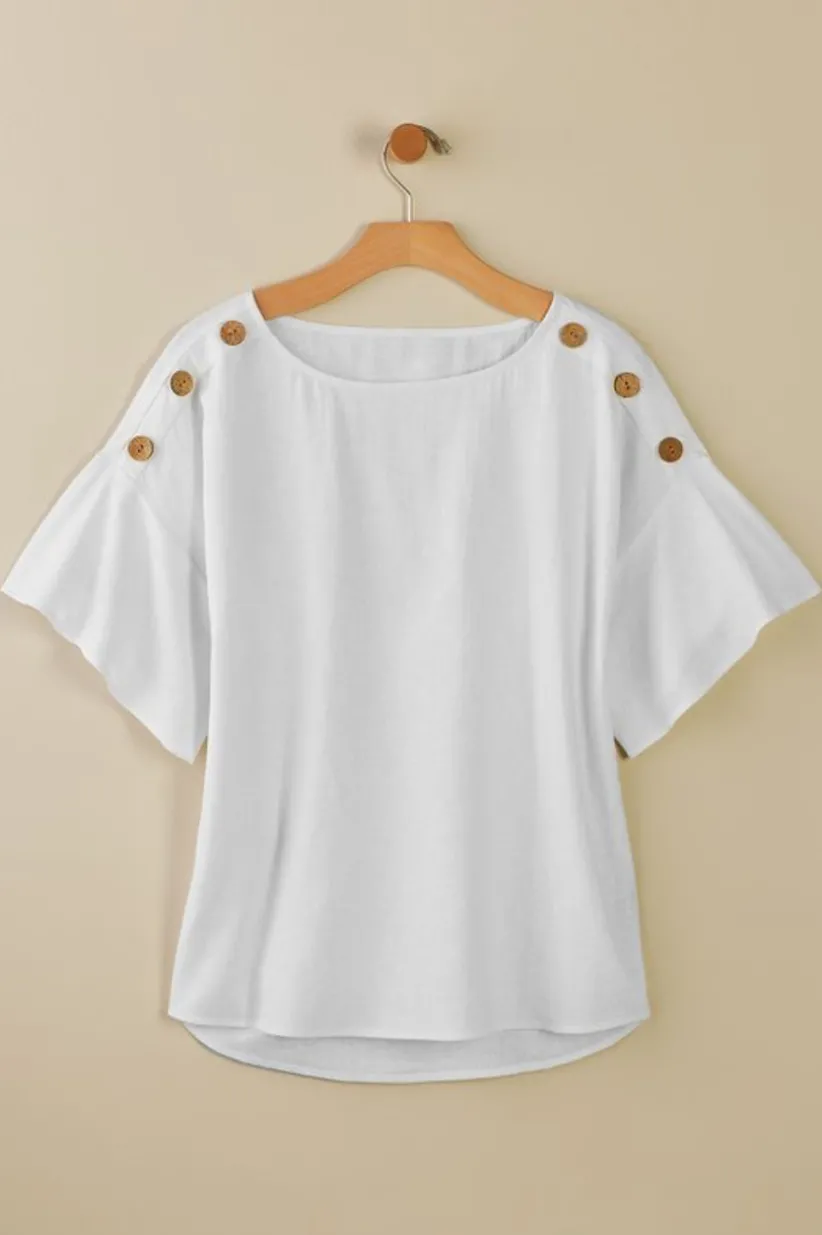 Andrea Linen Blend Pullover<Soft Surroundings Hot