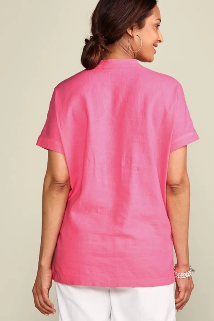 Annalise Linen Blend Tunic<Soft Surroundings Outlet