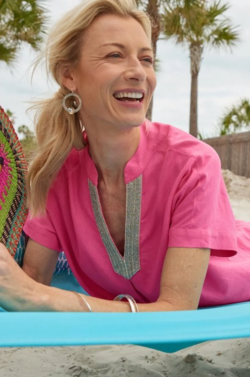 Annalise Linen Blend Tunic<Soft Surroundings Outlet