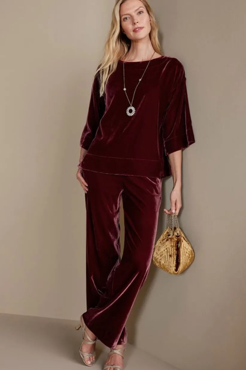Aria Velvet Wide Leg Pants<Soft Surroundings Sale