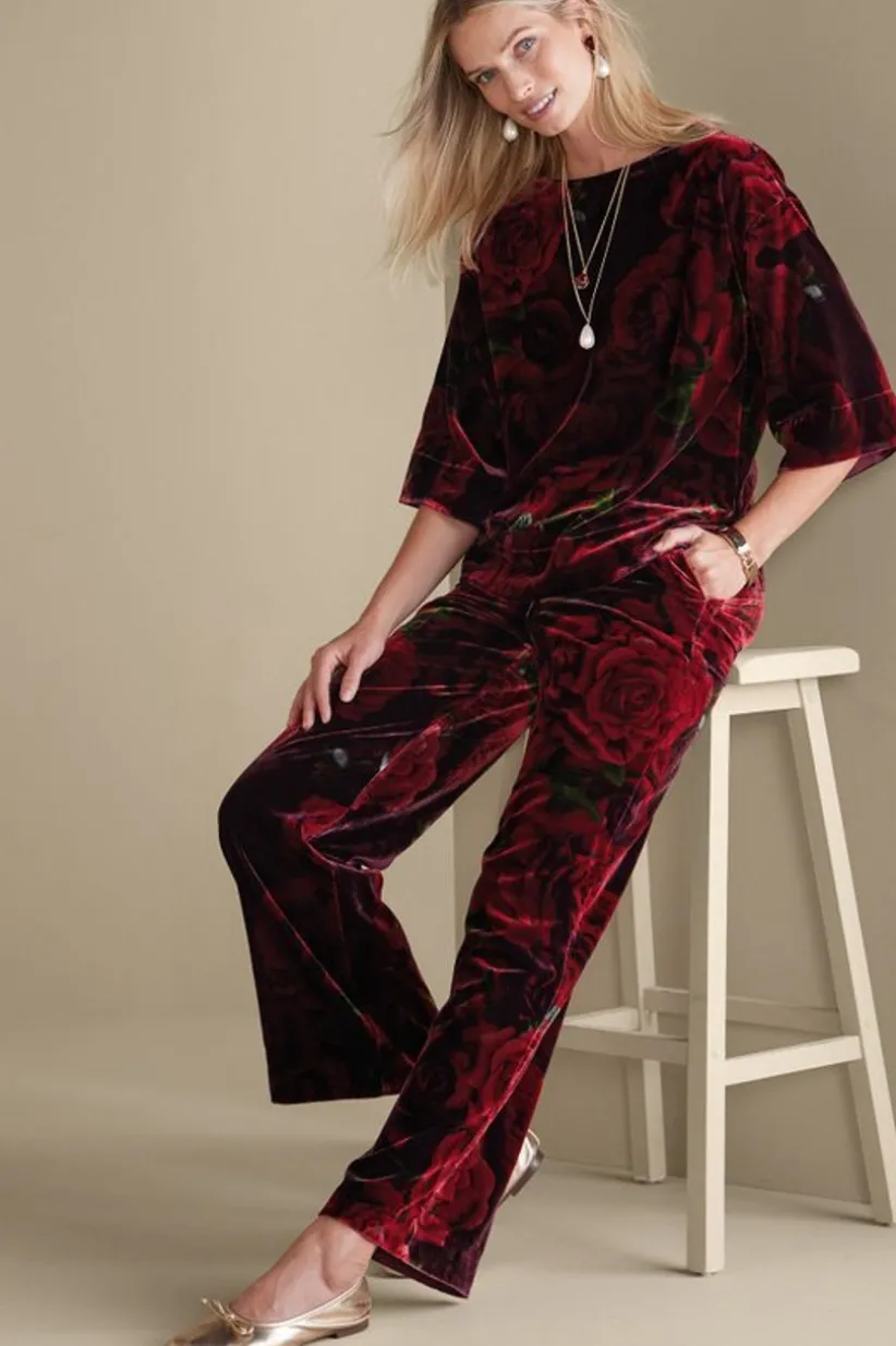 Aria Velvet Wide Leg Pants<Soft Surroundings Sale