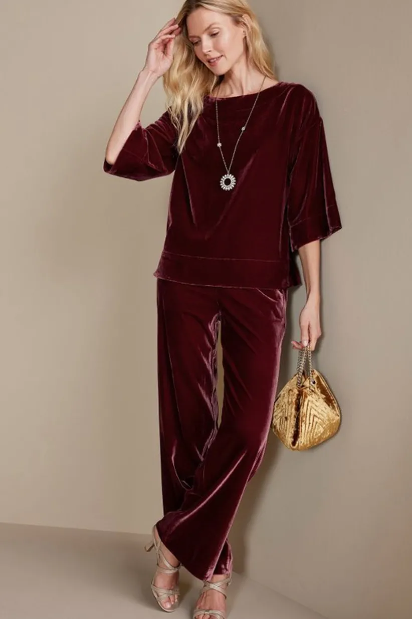 Aria Velvet Wide Leg Pants<Soft Surroundings Sale