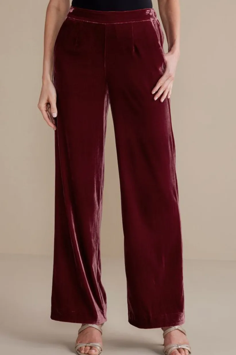Aria Velvet Wide Leg Pants<Soft Surroundings Sale