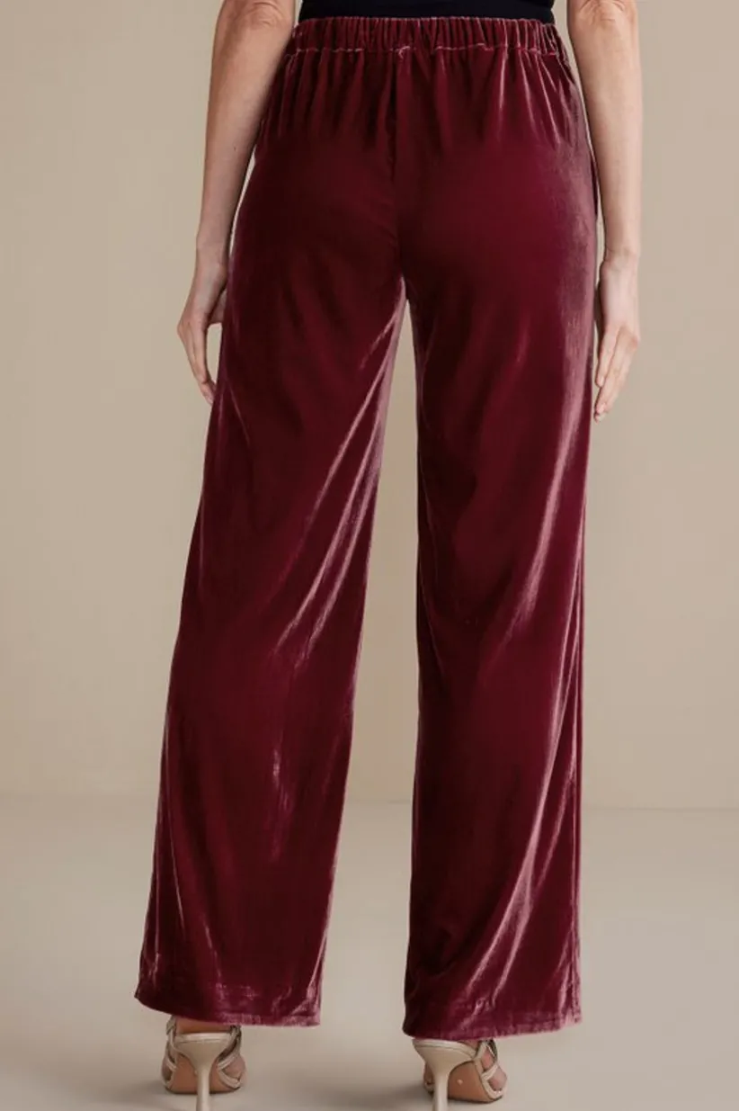 Aria Velvet Wide Leg Pants<Soft Surroundings Sale