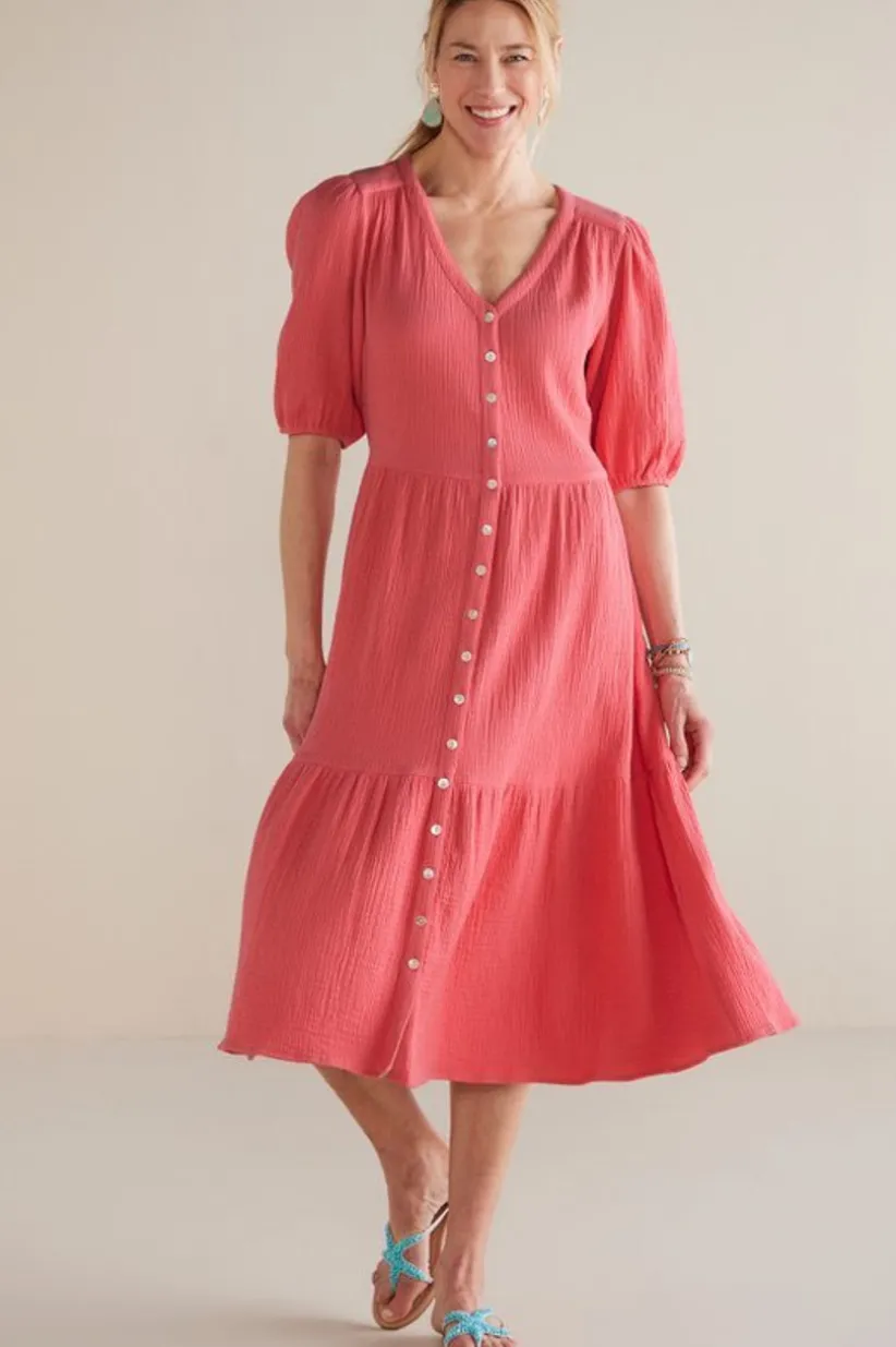 Arielle Gauze Midi Dress<Soft Surroundings New