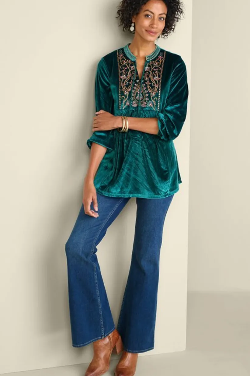 Ashanti Embellished Velvet Tunic<Soft Surroundings Discount
