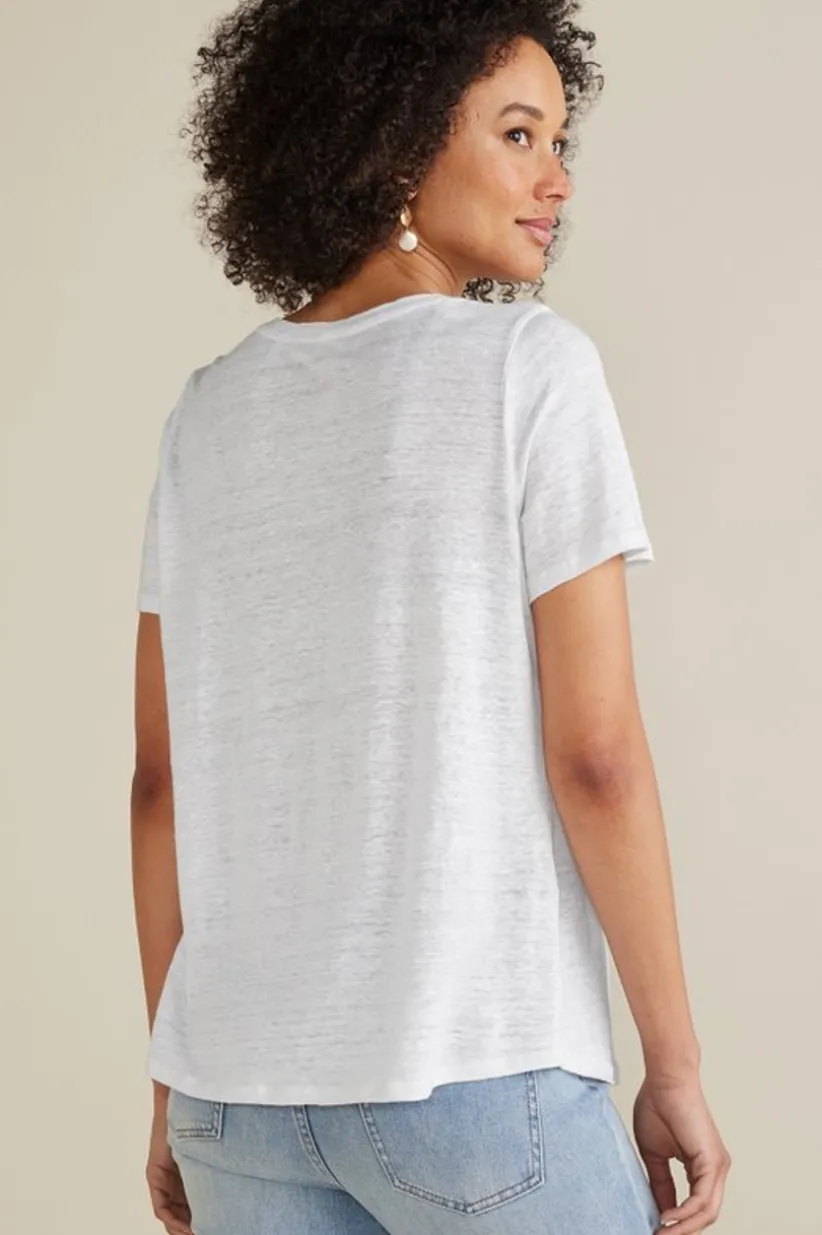 Aubrey Linen Slub Tee<Soft Surroundings Discount