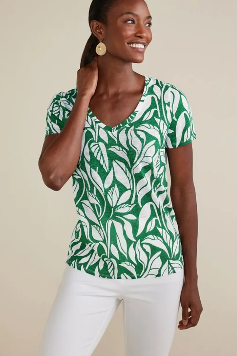 Aubrey Linen Slub Tee<Soft Surroundings Discount