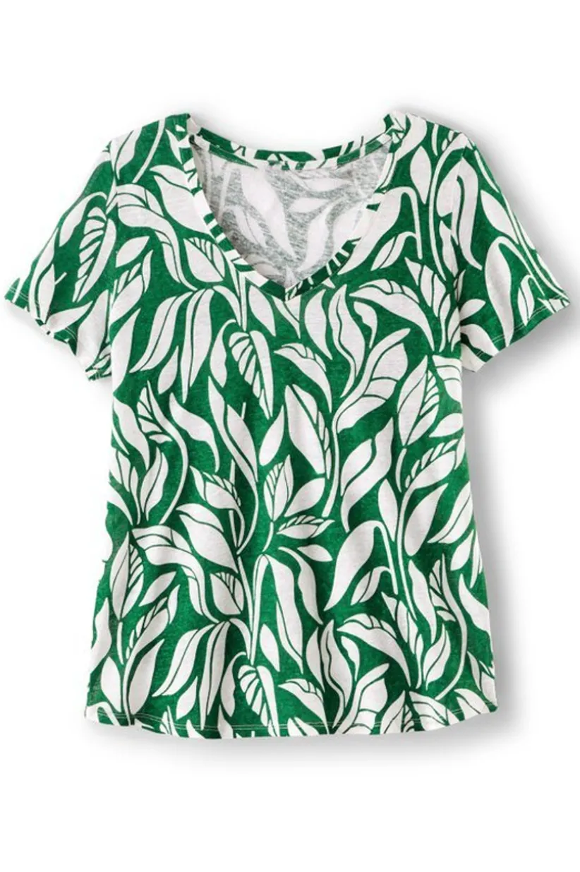 Aubrey Linen Slub Tee<Soft Surroundings Discount