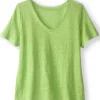 Aubrey Linen Slub Tee<Soft Surroundings Discount