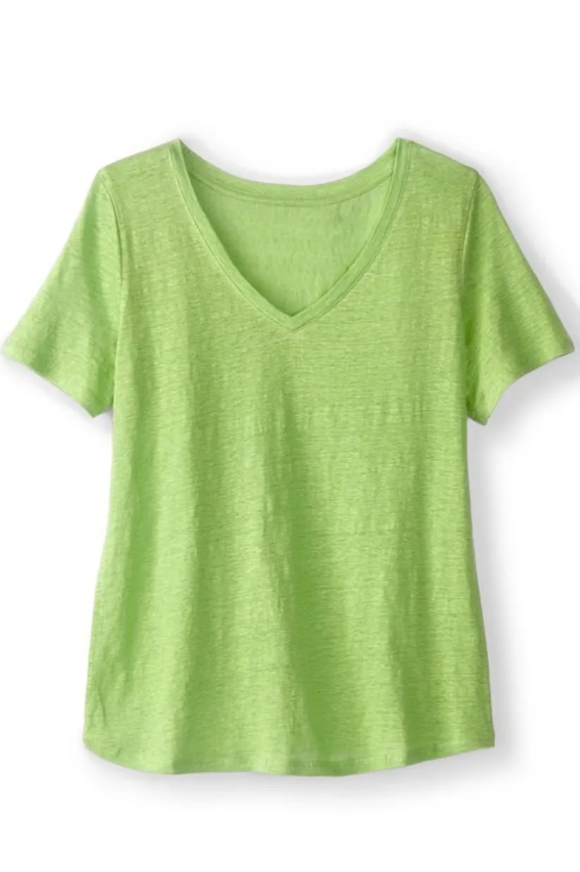 Aubrey Linen Slub Tee<Soft Surroundings Discount