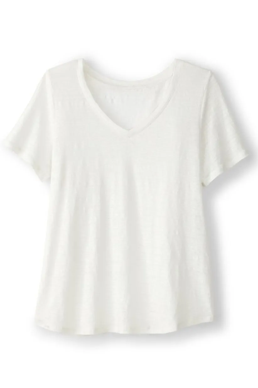 Aubrey Linen Slub Tee<Soft Surroundings Discount
