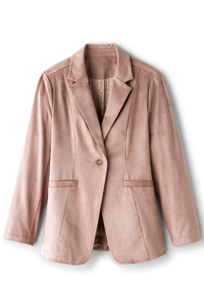 Breck Faux Suede Blazer<Soft Surroundings Fashion
