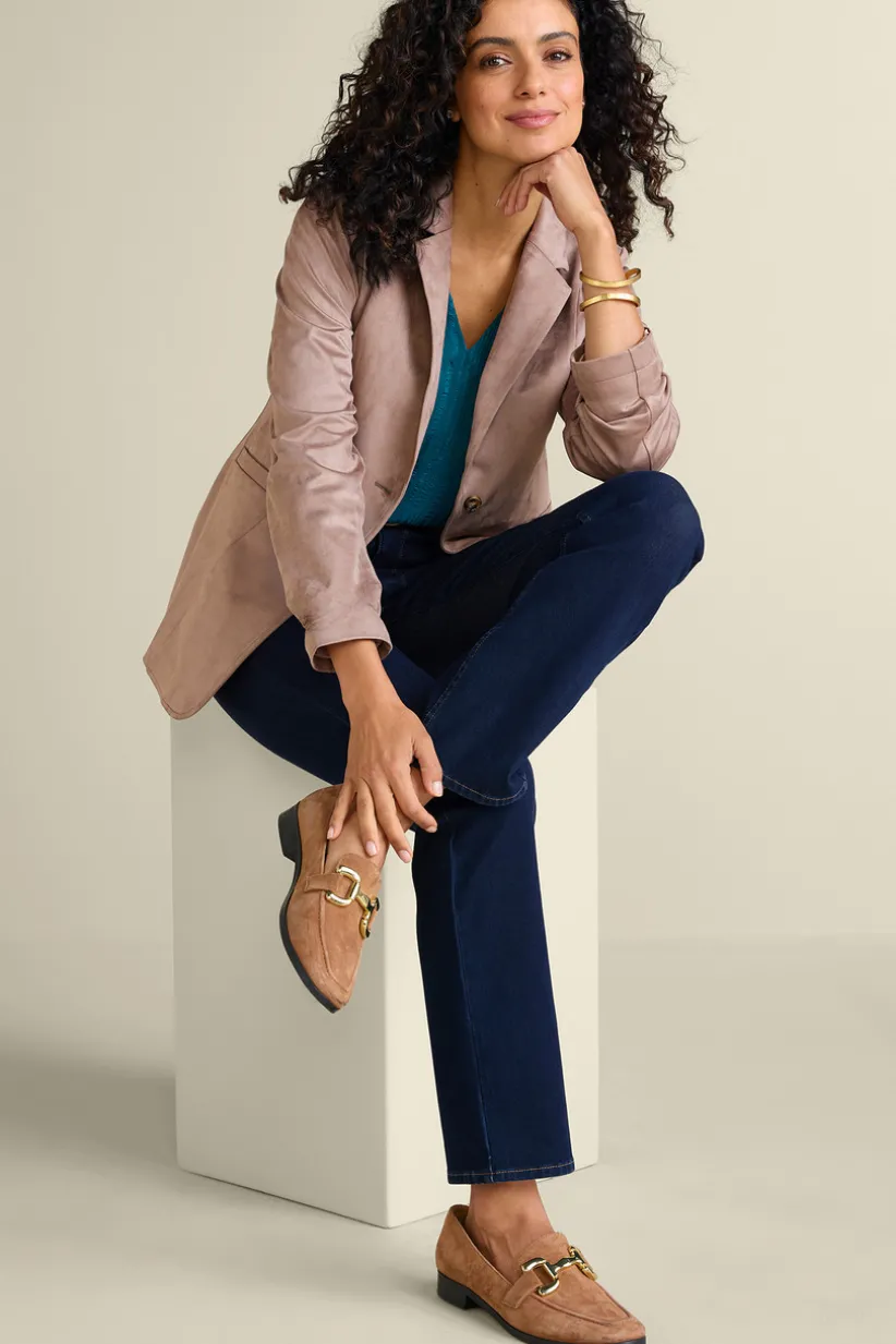 Breck Faux Suede Blazer<Soft Surroundings Fashion