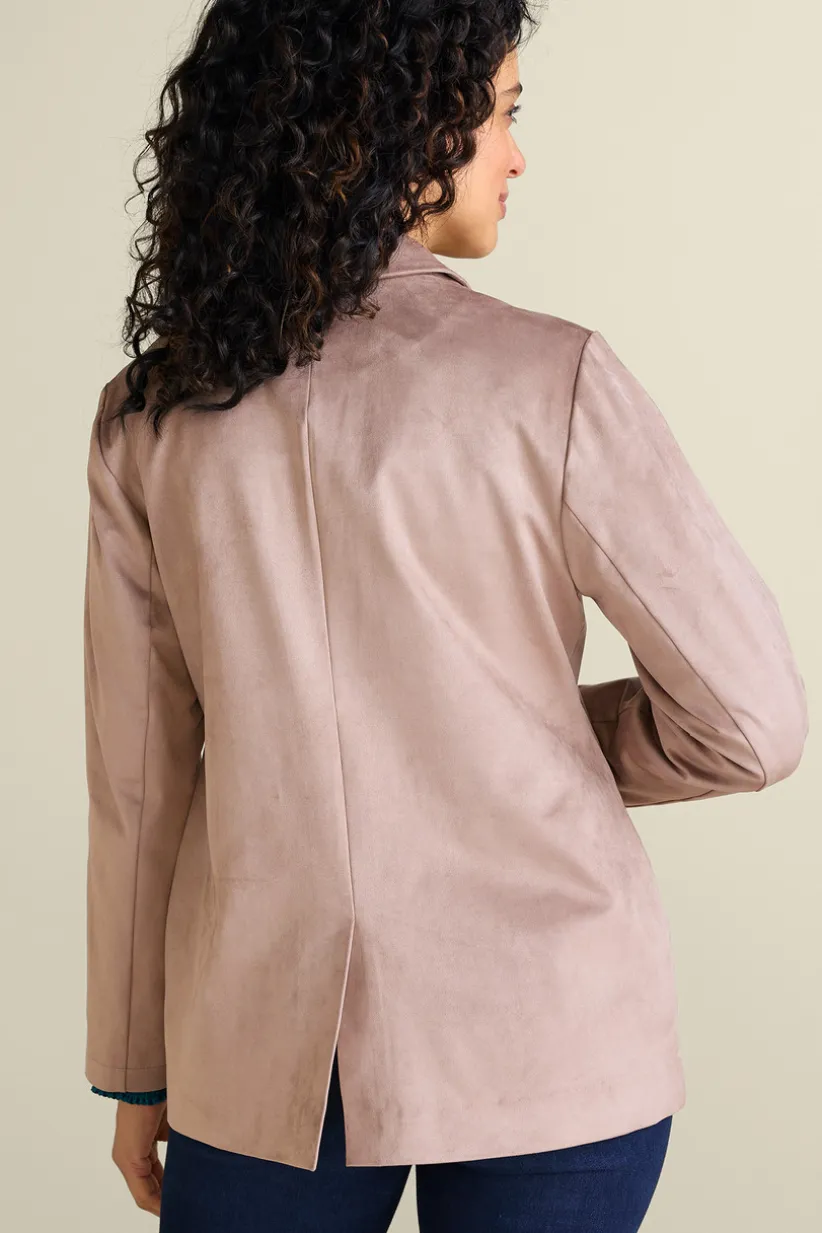 Breck Faux Suede Blazer<Soft Surroundings Fashion