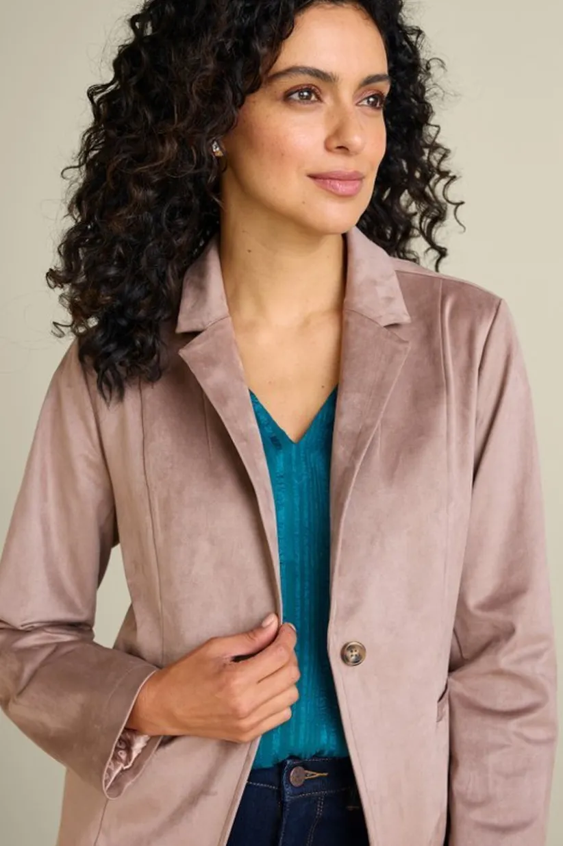 Breck Faux Suede Blazer<Soft Surroundings Fashion