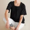 Brianna Crochet Knit Tee<Soft Surroundings New