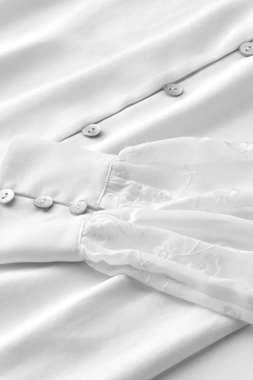 Calathea Embroidered Sleeve Shirt<Soft Surroundings Online