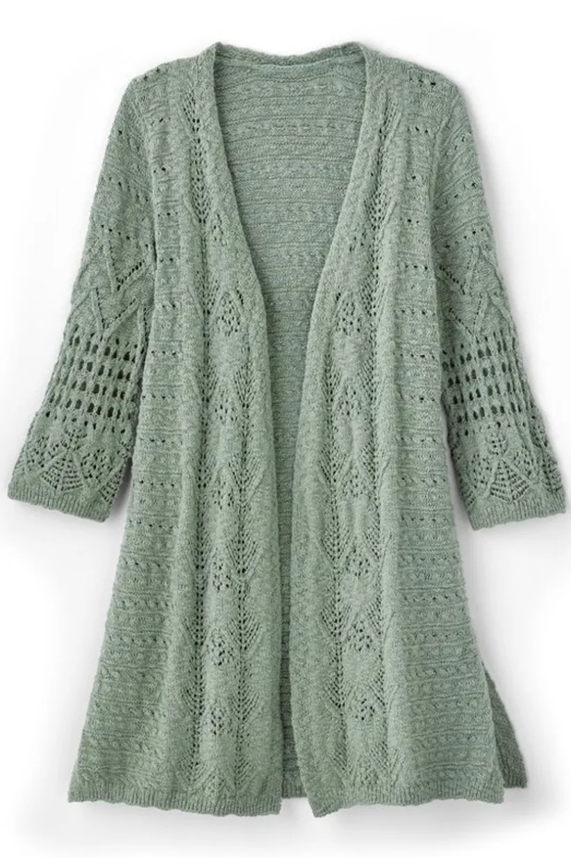 Calistoga Pointelle Cardigan<Soft Surroundings Sale