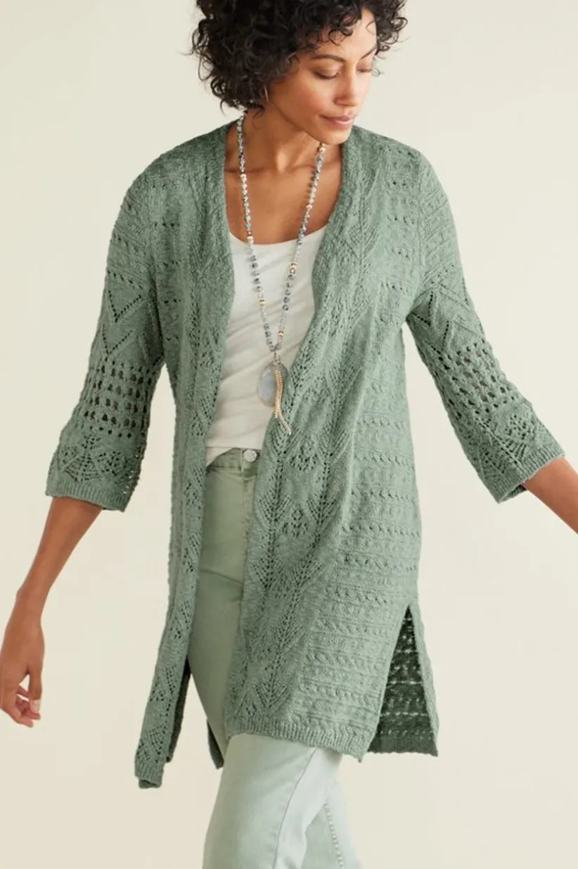 Calistoga Pointelle Cardigan<Soft Surroundings Sale