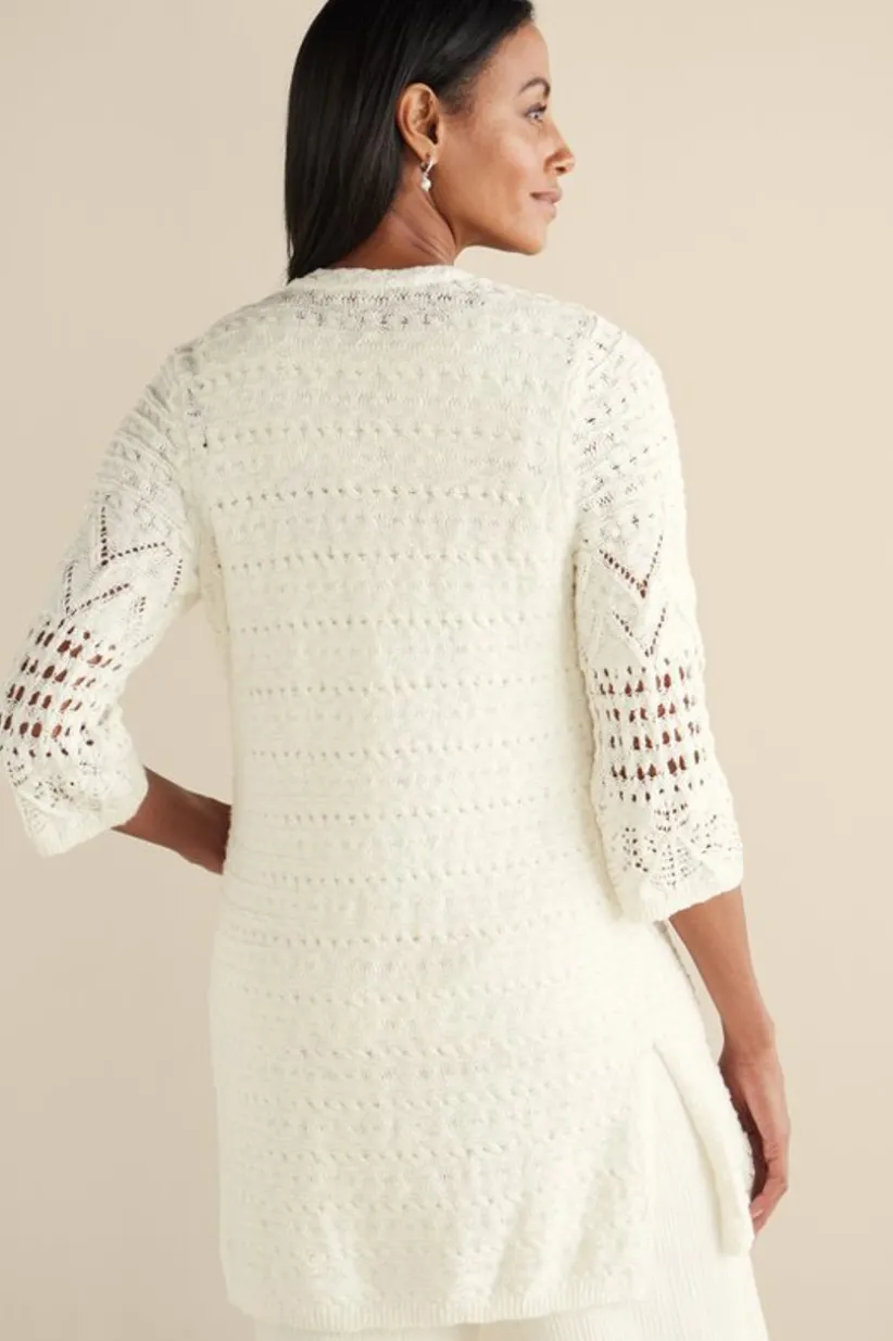 Calistoga Pointelle Cardigan<Soft Surroundings Sale