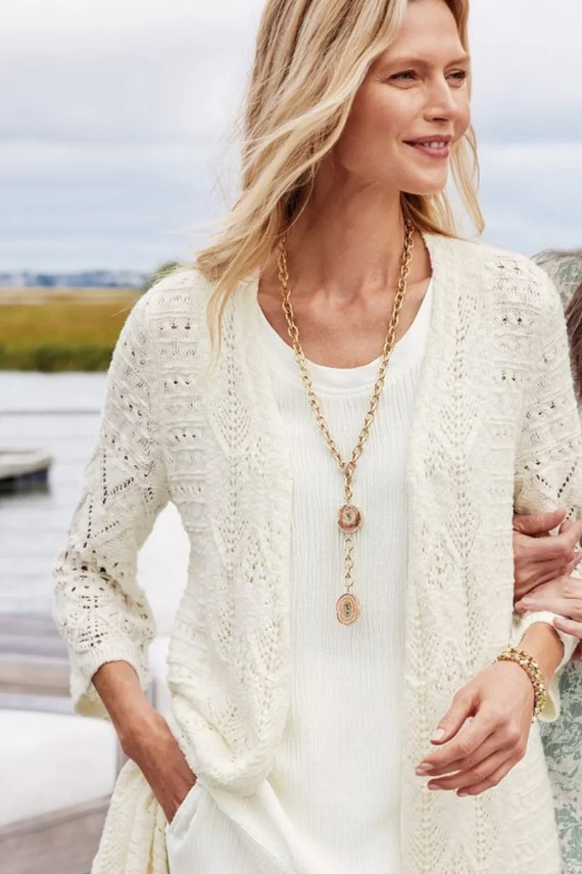 Calistoga Pointelle Cardigan<Soft Surroundings Sale